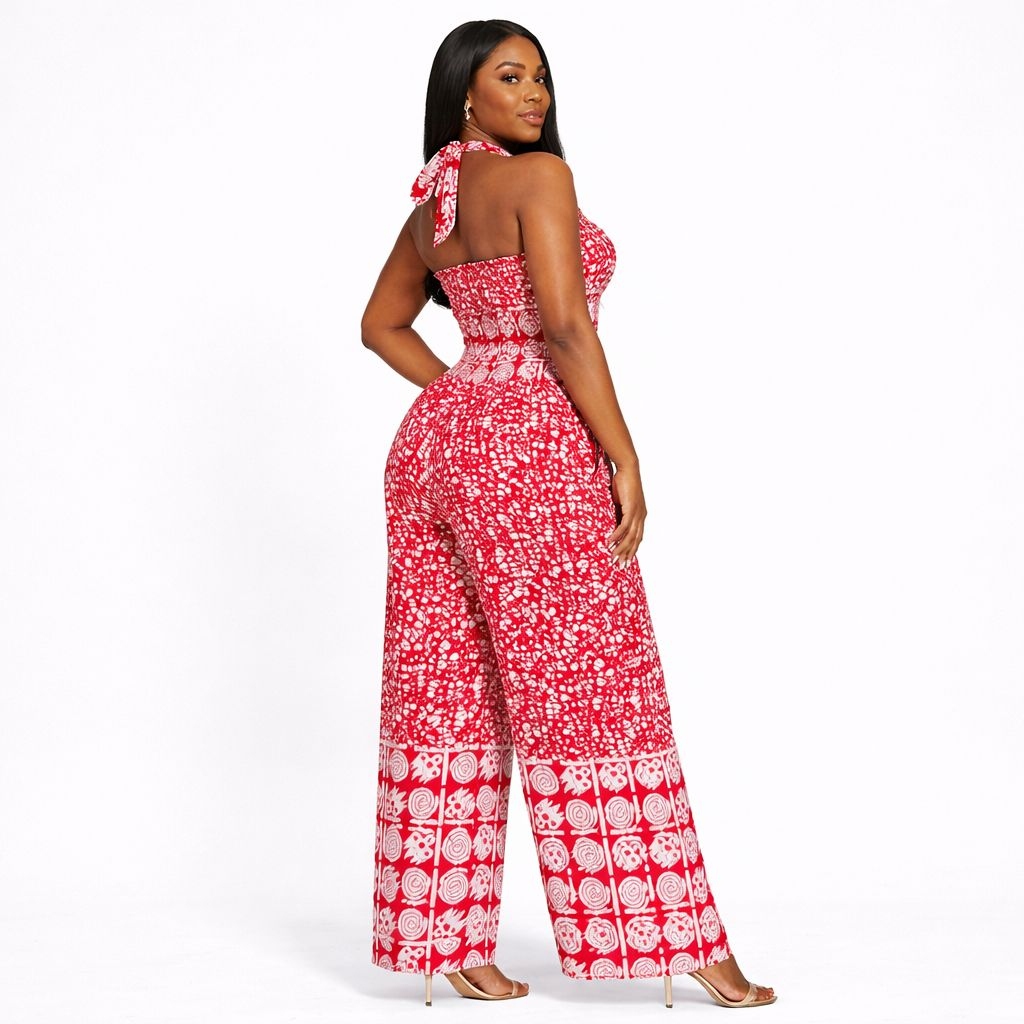 Ruby Print Halter Jumpsuit
